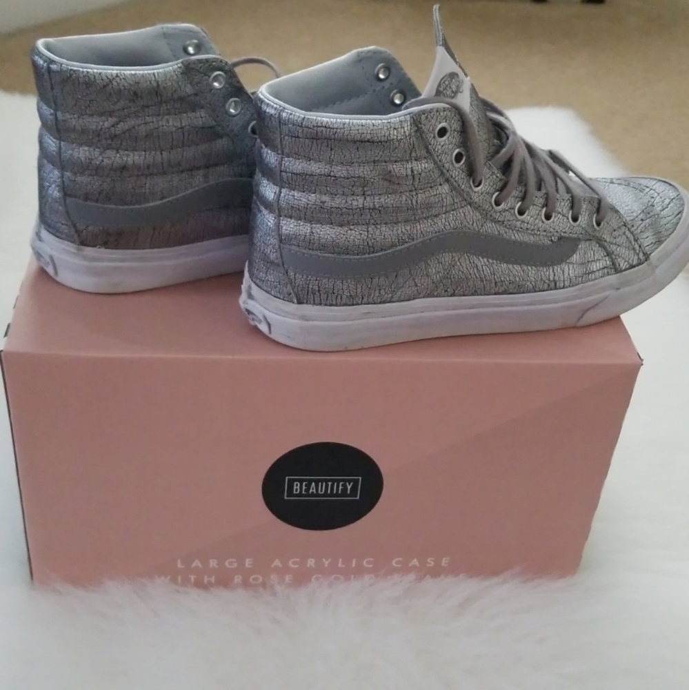Silver Pewter Gray Vans
